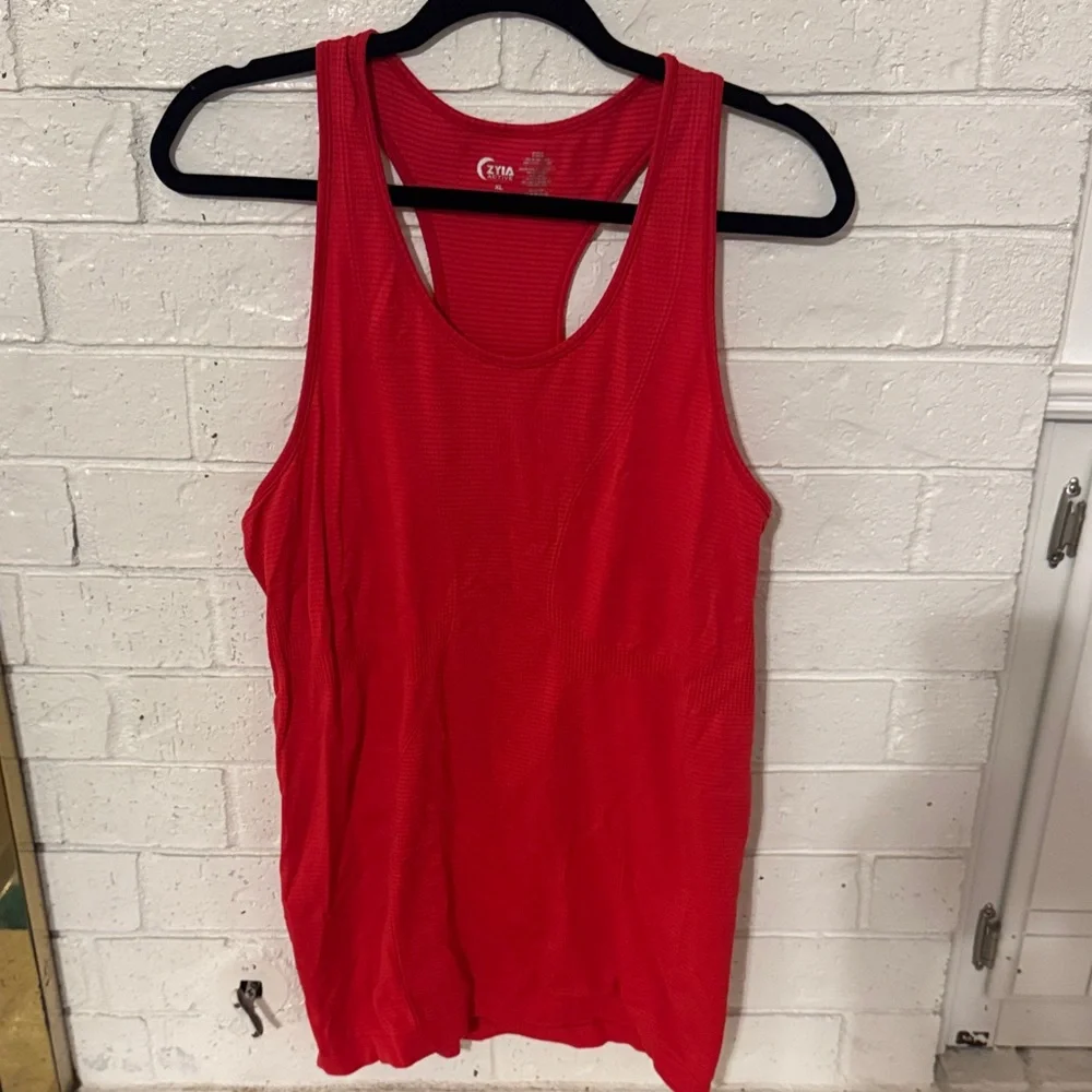Women’s Red Racerback Performance Tank Top - Picture 1 of 4